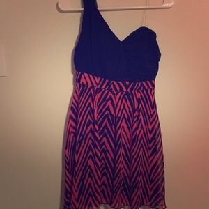 Charlotte Russe cocktail dress Black chevron Med